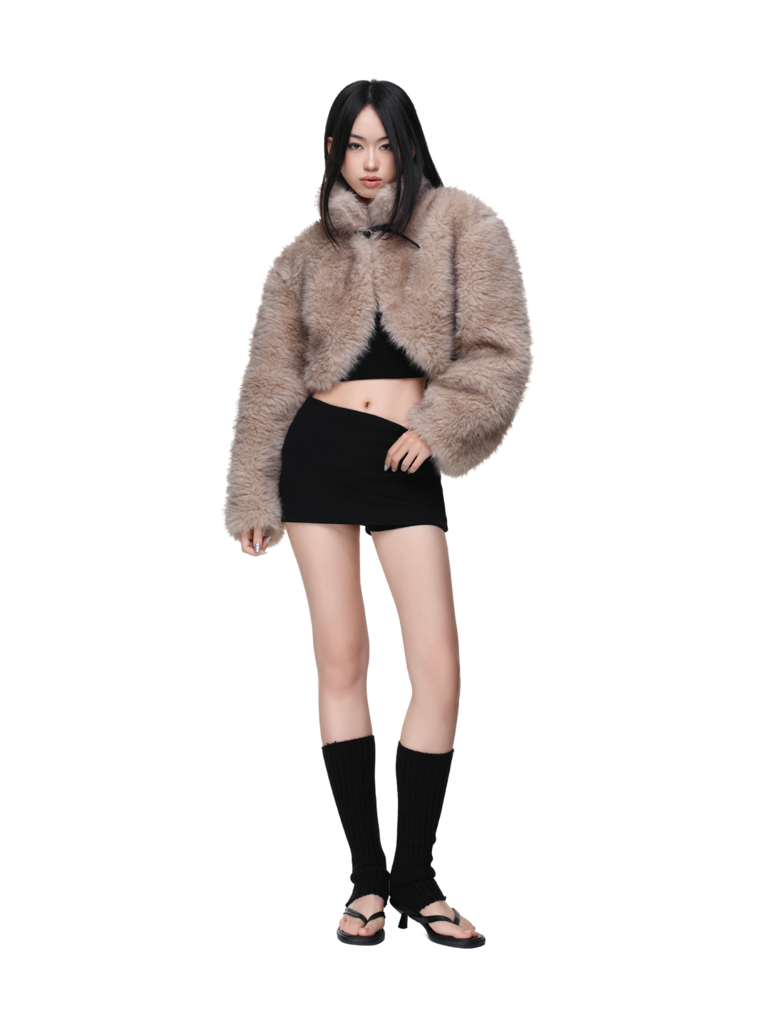 SNOWY FAUX FUR OUTER