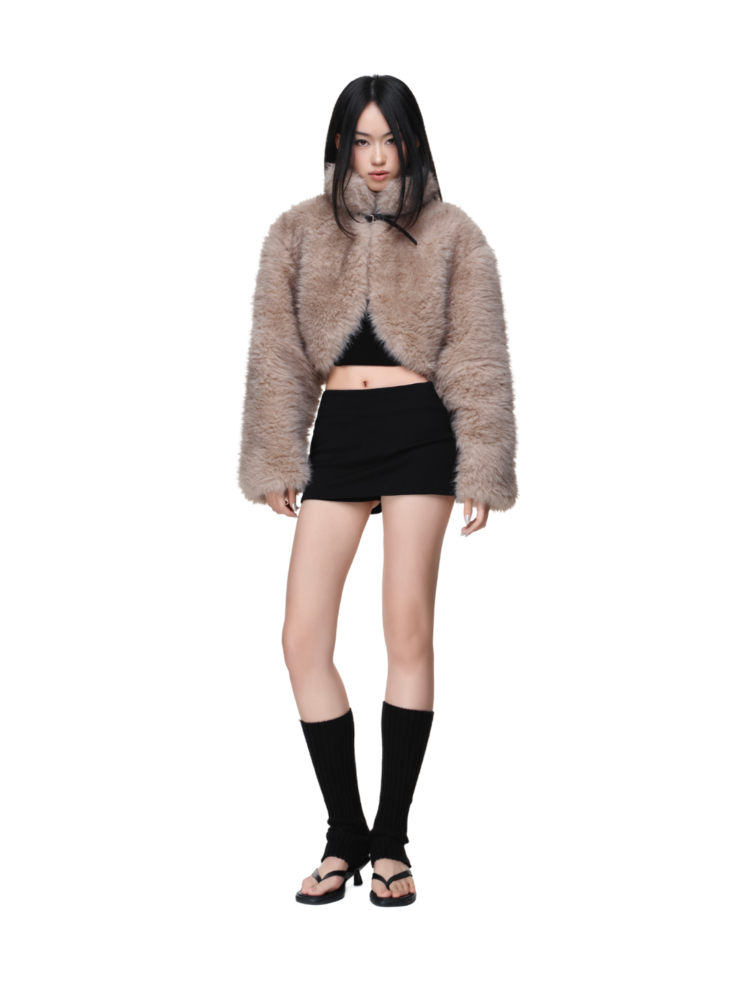 SNOWY FAUX FUR OUTER