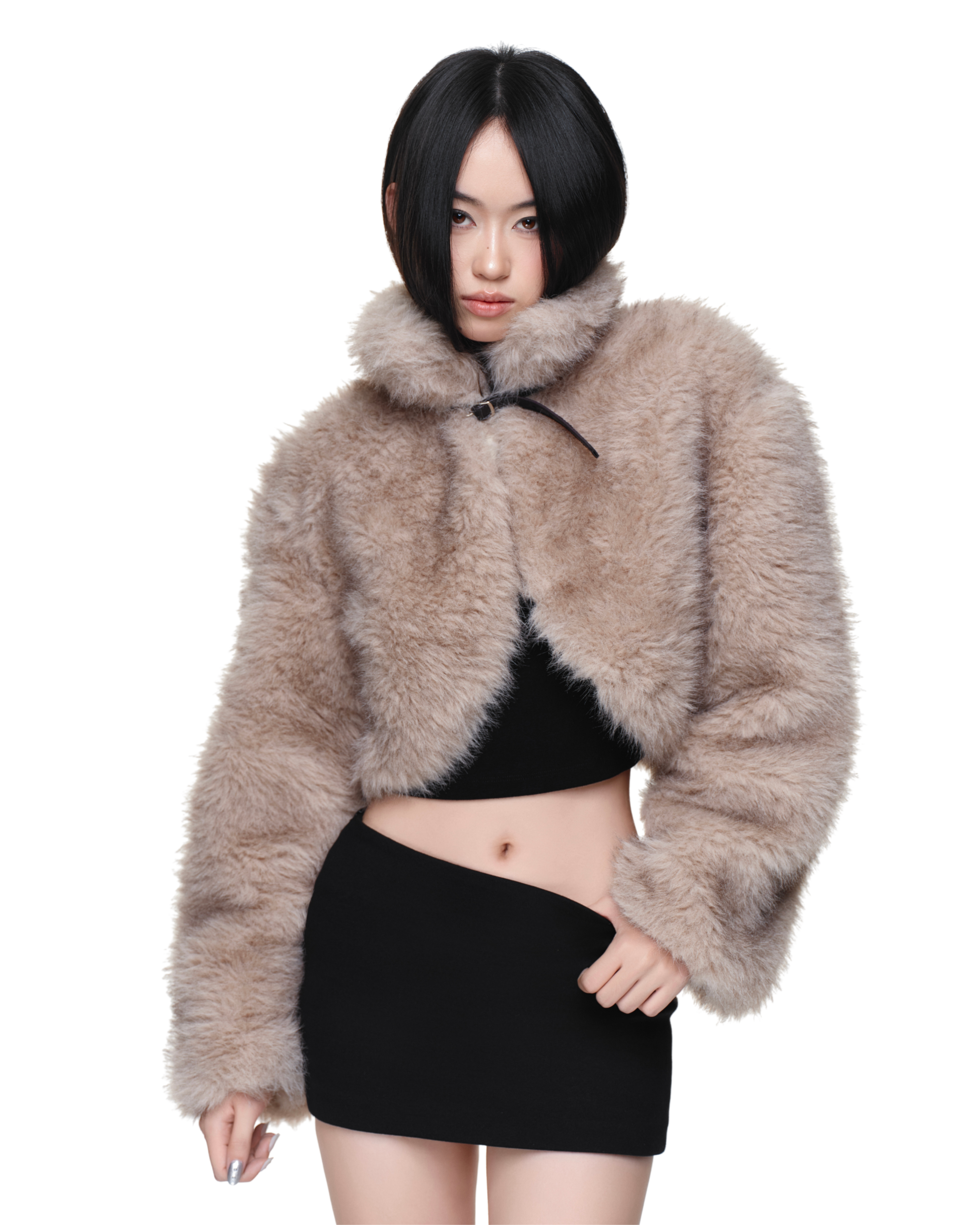 SNOWY FAUX FUR OUTER